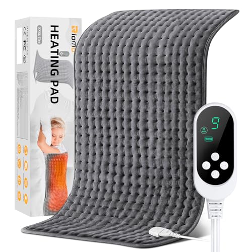 17''x33'' Heating Pad for Back Pain Relief, RIOMO Electric Heating Pads with Fast-Heating Technology, 9 Heat Settings & 4 Timer, Heating Pads for Cramps, Abdomen Pain Relief (XXXL)
