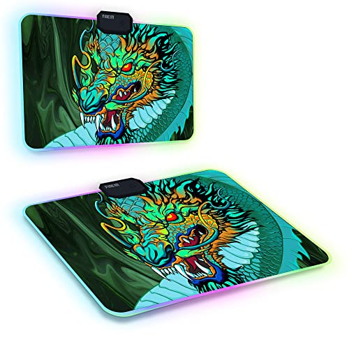 BB FUN HOUSE Anime Gaming Luminous Mouse Pad, LED Streamer Variable Strobe Flash Animation Mouse Pad, Anti-Slip Rubber Underside, Can Be Used for Gamers Writing Desk, Computer, Laptop