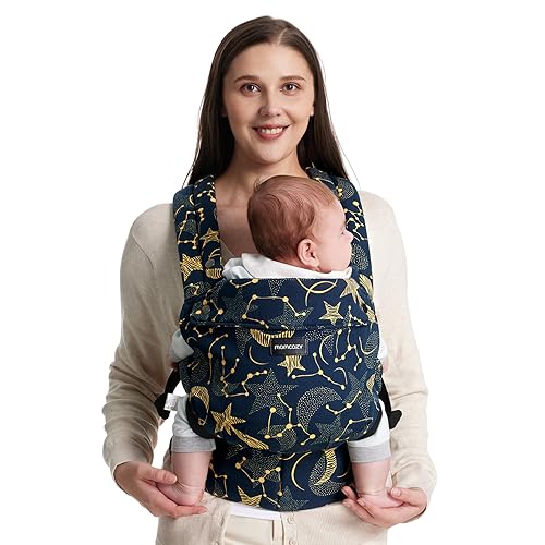 Momcozy Baby Carrier Newborn to Toddler - Ergonomic, Cozy and Lightweight Infant Carrier for 7-44lbs, Effortless to Put On, Ideal for Hands-Free Parenting, Enhanced Lumbar Support, Starry Sky