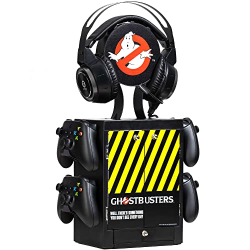 Numskull Official Ghostbusters Gaming Locker, Controller Holder, Headset Stand for PS5, Xbox Series X S, Nintendo Switch - Official Ghostbusters Merchandise