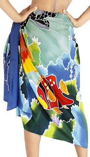 LA LEELA Women's Bikini Wraps Beach Wrap Cover up Sarong Skirt Bathing Suit Swimsuit Cover Ups for Swimwear Women One Size Shamrock, Animal