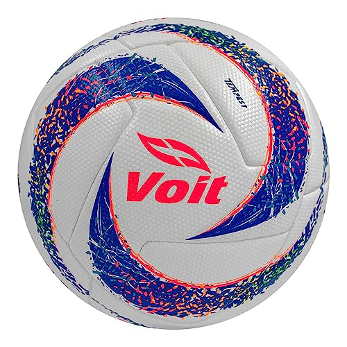 Voit Liga MX Official Match Soccer Ball No.5 FIFA Quality Pro Tempest Torneo Apertura 2023, White/Purple/Orange (83603)
