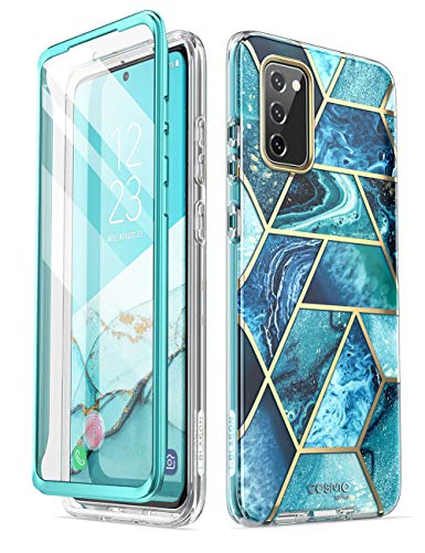 i-Blason Cosmo Case for Samsung Galaxy S20 FE 5G (2020 Release), Slim Stylish Protective Bumper Case with Built-in Screen Protector (Ocean)