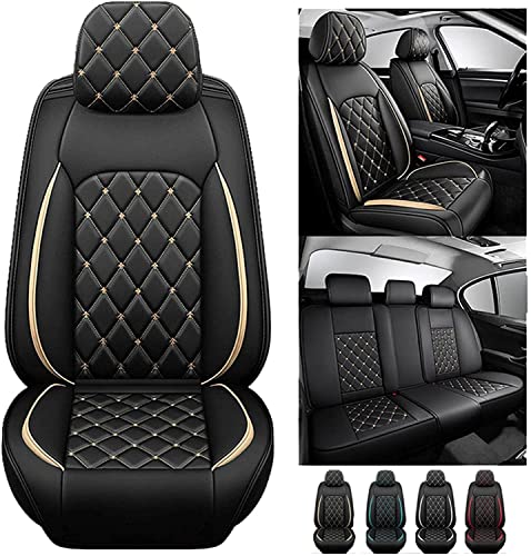 Car Seat Cover 5-Seats, for DS3 Ds4 Ds6 Ds4S Ds5, Front and Rear Leather Seat All Weather Use Breathable Wear Resistant Waterproof (Color : C)