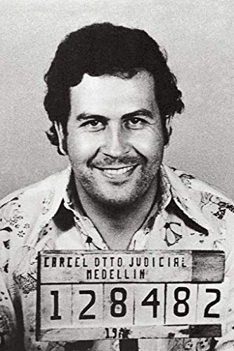 Pablo Escobar Mugshot Wall Decor El Patron Kingpin Medellin Movie Posters Colombia Cool Poster Wall Art Cartel Famous Narco Man Cave Wanted Arrest Mug Shot Cool Wall Art Print Poster 12x18