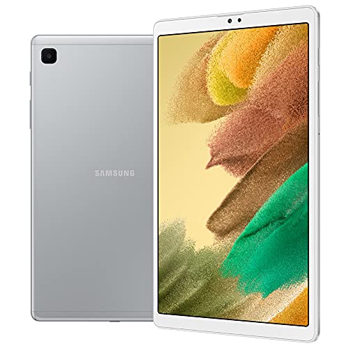 Samsung Galaxy Tab A7 Lite 8.7' (2021, WiFi + Cellular) 32GB 4G LTE Tablet & Phone (Makes Calls) GSM Unlocked, International Model w/US Charging Cube - SM-T225 (Silver, LTE+WiFi)