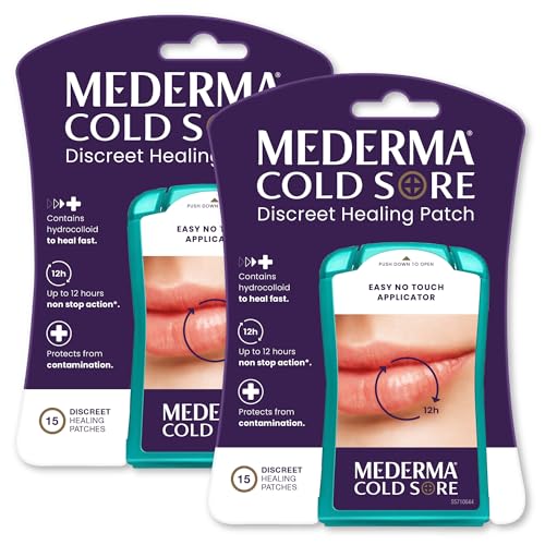 Mederma Cold Sore Discreet Healing Patch - A Patch That Protects and conceals Cold Sores - Twin Pack 30ct (2X 15ct)