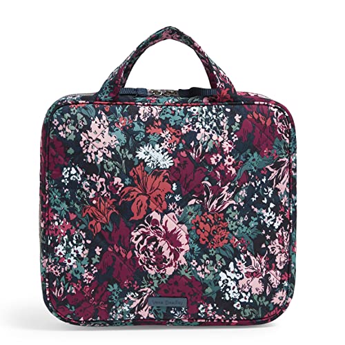 Vera Bradley Women's Performance Twill Zip Hanging Travel Organizer, Cabbage Rose Cabernet, One Size