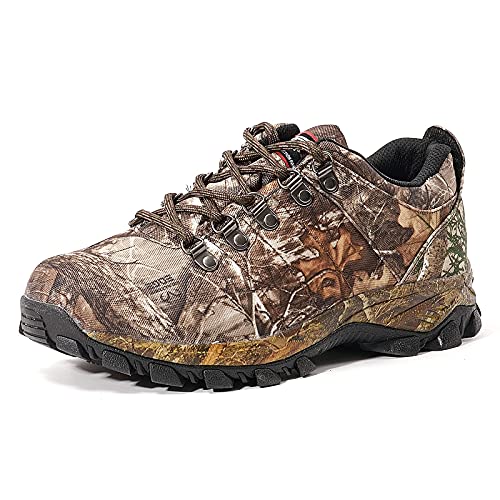 8 Fans Men's Waterproof Trekking Hiking Shoes,Lightweight Camo Walking Hunting Sneakers with Memory Foam Insole for Men&Women…Size 10