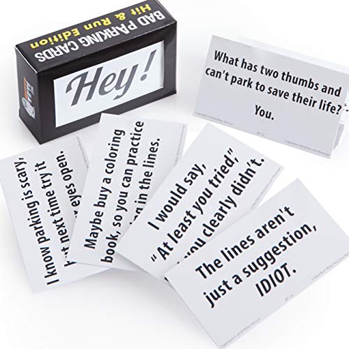 Witty Yeti Super Hilarious, Bad Parking Cards 50 Pk. Get Revenge with Family-Friendly Novelty Notes. Feel The Satisfaction of Pranking Idiot Parkers with Funny Notices, Xmas Stocking Stuffers