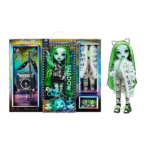 Rainbow Vision Shadow High Neon Shadow- Harley Limestone (Neon Green) Posable Fashion Doll. 2 Designer Outfits to Mix & Match, Rock Band Accessories Playset, Great Toy Gift Kids 6-12 Years & Collector