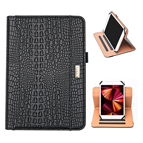 PHARRI 8 inch Tablet case,7 inch Tablet case, Universal Tablet case for 7'- 8.5' Tablets,360 Degree Rotating Case Protective Cover with Kickstand and Multiple Viewing (Black)
