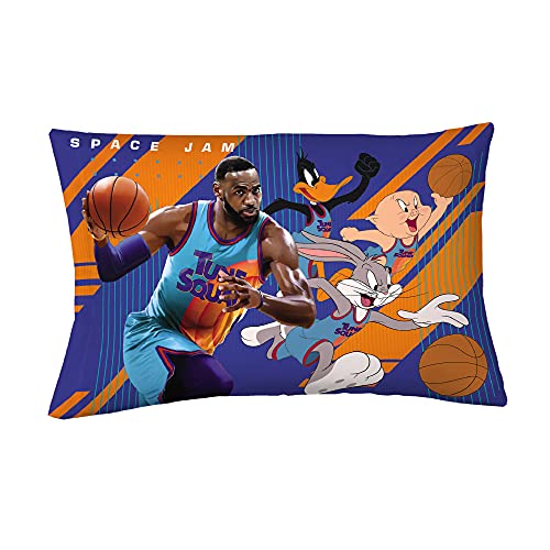 Franco Kids Bedding Super Soft Microfiber Reversible Pillowcase, 20 in x 30 in, Space Jam 2 A New Legacy