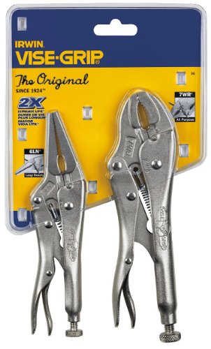 IRWIN VISE-GRIP Original Locking Pliers with Wire Cutter Set, 2 Piece, 36