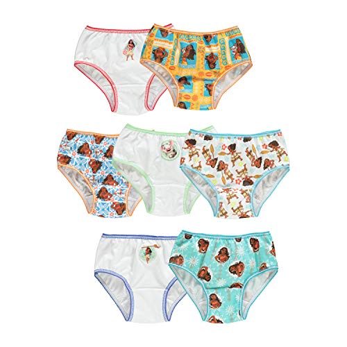 Disney girls Moana Girls Panty Multipacks, Moana7pk, 2-3T