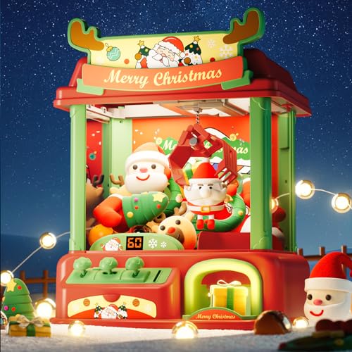 Christmas Mini Claw Machine for Kids|Candy Toys for Girls 8-10|2023 Christmas Best Gifts Ideas for 4 5 6 7 Year Old Girls and Teens|Unique Christmas Birthday Gifts for Kids 8-12 and Teenage Girls