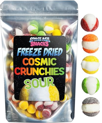 Premium Freeze Dried Candy - Sour Cosmic Crunchies Freeze Dried Candy - Freeze Dry Candy Dry Freeze Candy for All Ages (4 Ounce)
