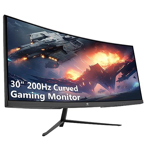 Z-Edge 30 inch 144Hz/200Hz Curved Gaming Monitor, 1080P Computer Monitor, UG30 21:9 Ultra Wide, 1500R/1ms MPRT, Frameless/Slim PC Monitor with HDMI/DP Display Port, Freesync Compatible, VESA