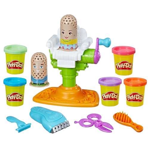 Play-Doh Buzz 'n Cut Fuzzy Pumper Barber Shop Toy with Electric Buzzer and 5 Non-Toxic Play-Doh Colors, 2-Ounce Cans (Amazon Exclusive)