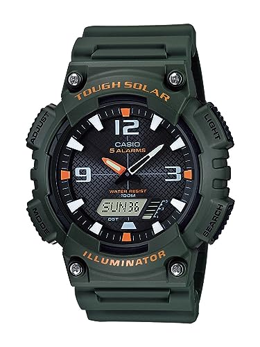 Casio Men's Solar Powered Japanese-Quartz Watch with Resin Strap, Green, 28 (Model: EAW-AQ-S810W-3AV)