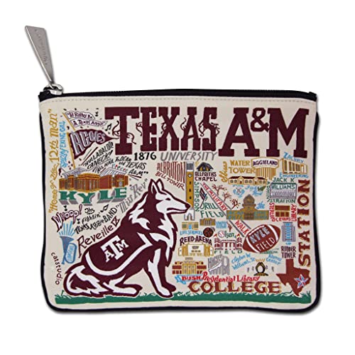 Catstudio Zipper Pouch, Texas A&M University Travel Toiletry Bag, 5 x 7, Ideal Makeup Bag, Dog Treat Pouch, or Purse Pouch to Organize Supplies for Grads & Alumni