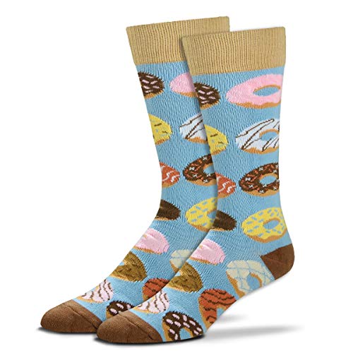 For Bare Feet-Smell My Feet-Mens & Womens Novelty Food Snacks Candy-Scented Socks- 1 Size Fits Most-Donuts