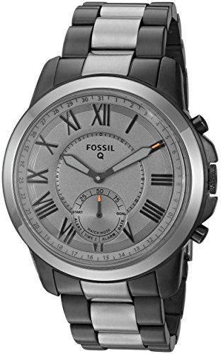 Fossil Q Men's Grant Stainless Steel Hybrid Smartwatch, Color: Grey (Model: FTW1139)