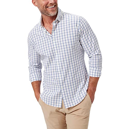 Mizzen+Main Leeward No Tuck Wrinkle-Resistant, Long-Sleeve Men's Dress Shirt with 4-Way Stretch, Classic Fit