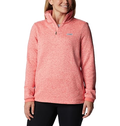 Columbia Women's Reel Cozy 1/4 Zip, Salmon, X-Large