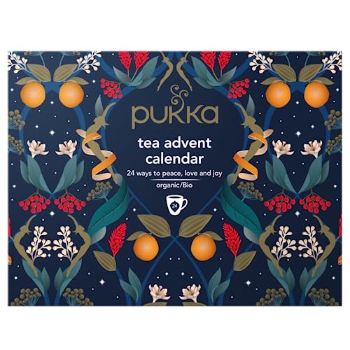 Pukka Herbal Tea Stocking Stuffers | Organic Tea Christmas Advent Calendar 2023 | 24 Tea Bags