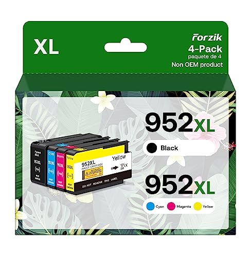 Forzik Compatible Ink Cartridge Replacement for HP 952 952 XL Ink Combo Pack Work with OfficeJet Pro 8710 8720 7740 8210 8715 8702 8740 Printer(4 Pack)