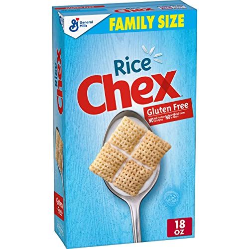 Chex Rice Gluten Free Breakfast Cereal, Made with Whole Grain, Homemade Chex Mix ingredient, Family Size, 18 OZ