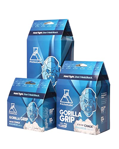 Friction Labs Gorilla Grip 2.5oz (70.8g) - Chunky Texture - The New Standard in Chalk for Rock Climbing, Crossfit, and Powerlifting