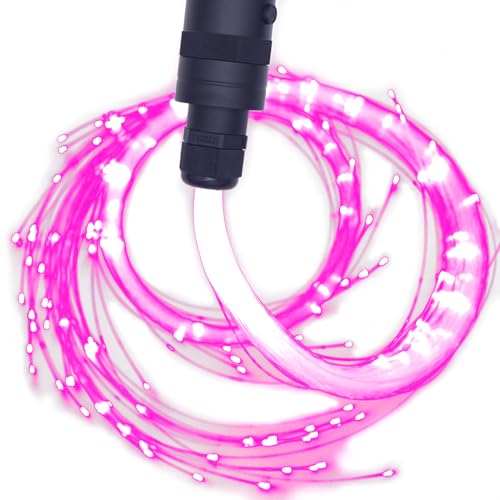 LED Light Whip Fiber Optic Space Pixel Whip Rave Toys EDM Flow Sparkle Dance Festival 360 Degree Swivel Super Bright 40 Display Modes