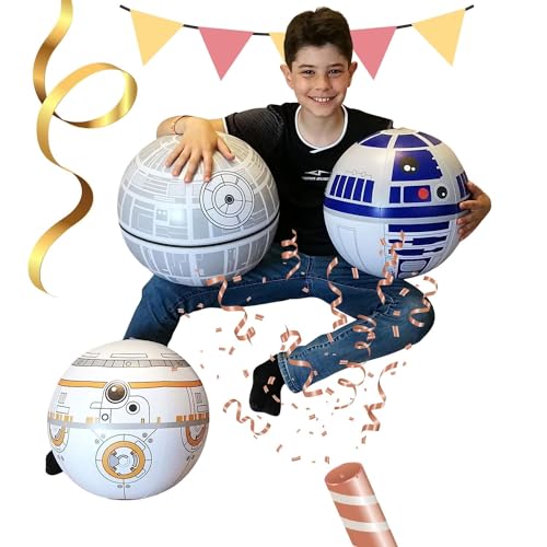 NINOSTAR Large Play Balls Set of 3 - Fun Indoor and Outdoor Gift - Can Use for Play/Room Decor/Party Decor/Pool Inflatable Water Toys