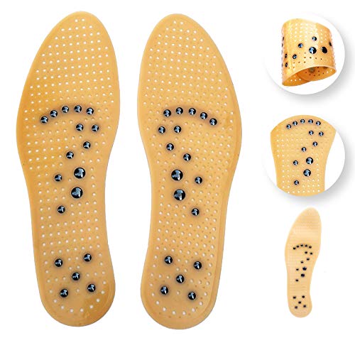 Carespot Gel Acupressure Magnetic Insoles/Inserts for Foot/Feet Therapy, Reflexology Shoe Massaging Insoles for Men & Women