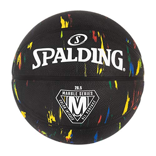 Spalding Marble Series Black Multi-Color Outdoor Basketball 28.5'