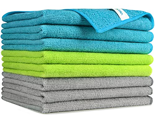 AIDEA Microfiber Cleaning Cloths-8PK, Soft Absorbent Cloth, Lint/Streak Free Towels for Cars, House, Kitchen, Window Gifts(12in.x16in.)—8PK