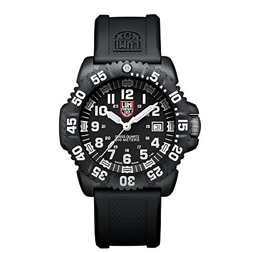 Luminox Original Navy SEAL XS.3051.F Mens Watch 44mm - Military Dive Watch in Black Date Function 200m Water Resistant