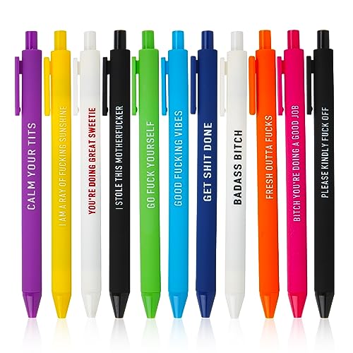 Niziline 11/22Pcs Swear Word Daily Pen Set, Yocartgo Pens, Funny Pens, Funny Office Gifts (11)