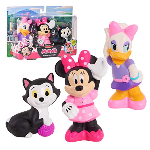 Disney Junior Minnie Mouse 3-Pack Bath Toys, Figures Include Minnie Mouse, Daisy Duck, and Figaro, Officially Licensed Kids Toys for Ages 3 Up by Just Play