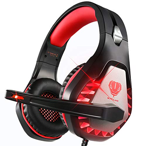ENVEL Gaming Headset for PS4 PS5 Switch, Surround Sound Stereo Sound, Omnidirectional Microphone Vibration LED Light Compatible with Xbox One X S/PC/Laptop/Mac
