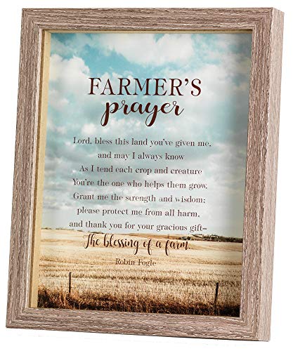 Dicksons Farmer's Prayer Blessing Blue Sky 11 x 9 Wood Decorative Wall and Tabletop Sign Plaque