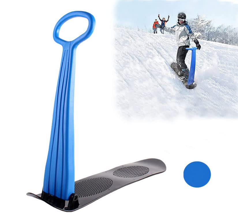 Femont Ski Scooter Snow Sled Board for Outdoor Sports, Cold-Resistant Snowboard Snow Sleigh with Strength Handle for Using on Snow,Grass,Sand Downhill Sliding,Winter Toys
