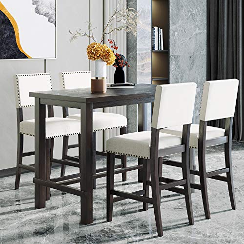USIIN 5-Piece Counter Height Dining Set - Elegance Meets Comfort