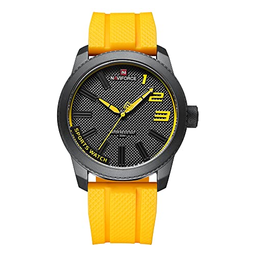NAVIFORCE Sport Waterproof Watches for Students Boys Men, Silicone Band Watch with Second Hand