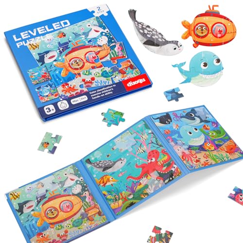 Magnetic Puzzles for Kids Ages 4-8, Toddler Gifts Travel Take-Along Puzzles Car Activities Preschool Educational Learning Toys for 3-5 2-4 Year Old