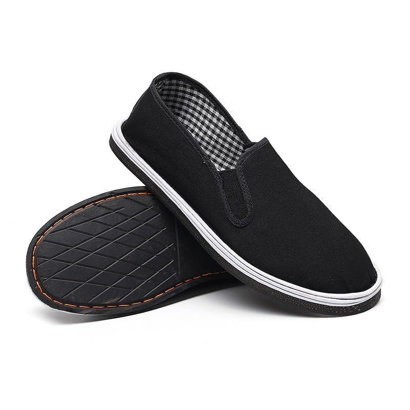 Kung Fu Shoes for Men and Women,Comfortable, Lightweight & Non-Slip, Warm in Winter, Breathable & Sweat-Absorbent in Summer,Suitable for Home Leisure, Tai Chi, Martial Arts, and Karate (Men8.5/Women10.5)