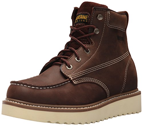 Wolverine Men's Loader 6' Soft Toe Wedge Work Boot, Brown, 10 M US