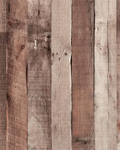 Yun-aeon Natural Wood-Cinnamon Wood Contact Paper Peel and Stick Wallpaper 17.3'x 120'Self Adhesive Removable Vintage Faux Wood Wall Paper Plank Shelf Home Decoration Kitchen Counter Cover Use